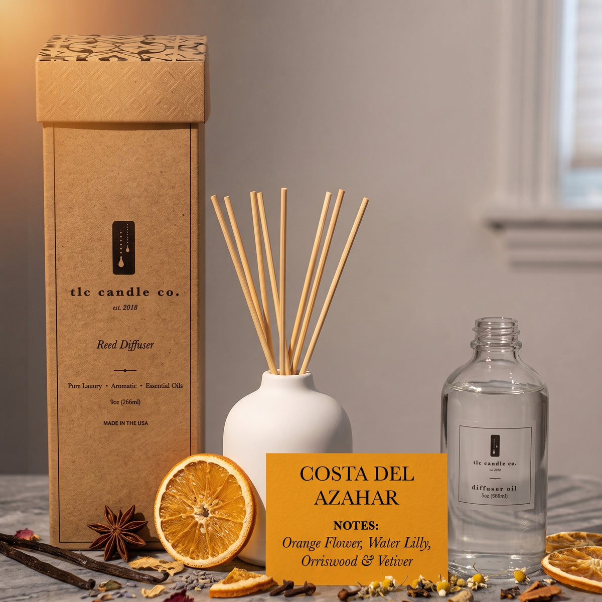 Costa del Azahar Reed Diffuser – Orange Blossom Home Fragrance