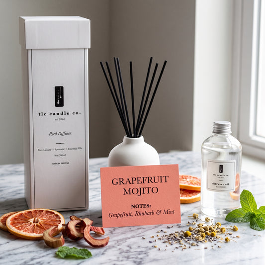 Grapefruit Mojito Reed Diffuser – Citrus Mint Home Fragrance